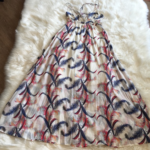 Quicksilver Tropical Feather Print Maxi Dress - Picture 8 of 15